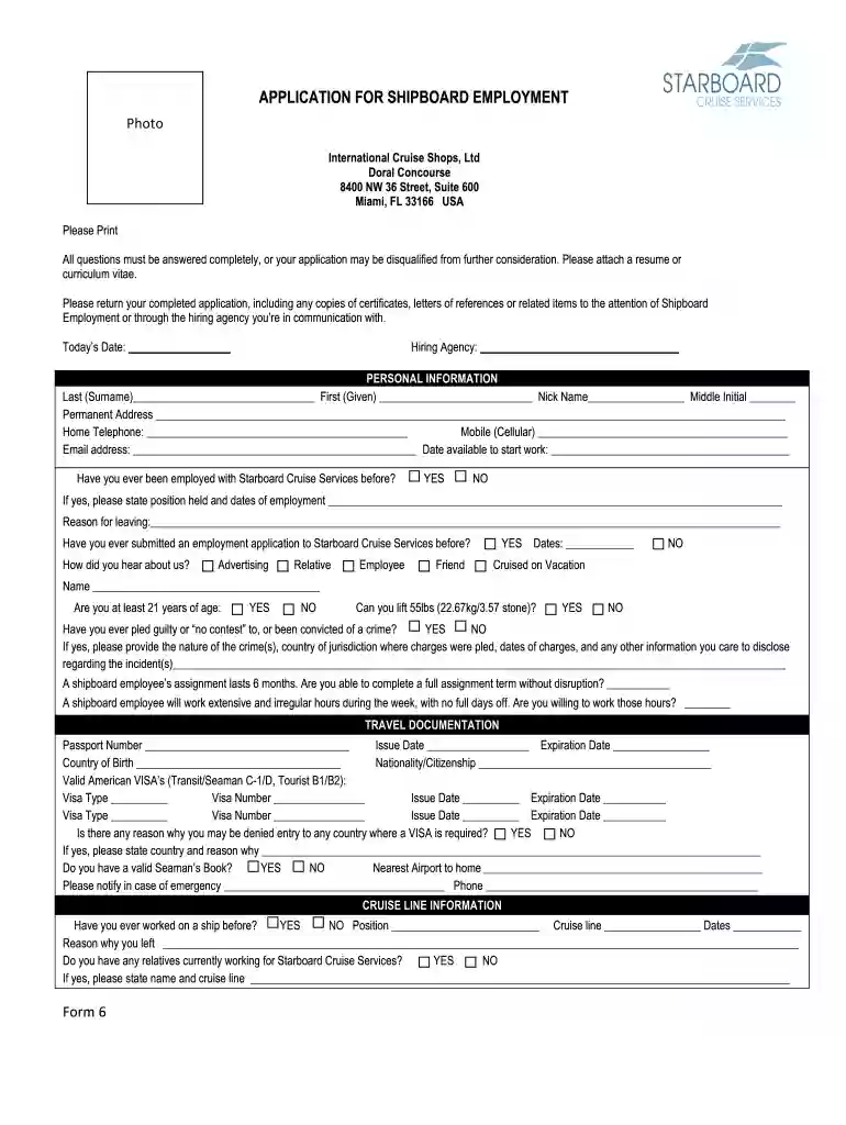 starboard form application Preview on Page 1