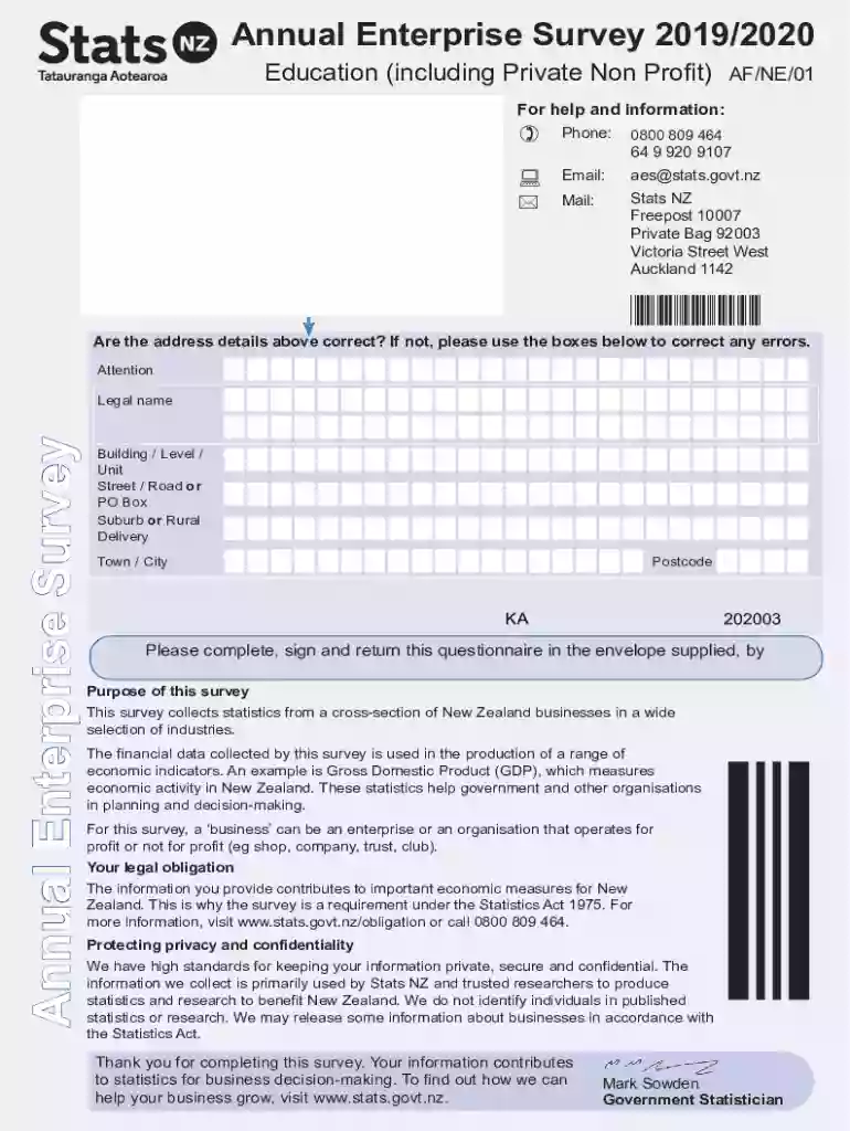annual enterprise survey Preview on Page 1