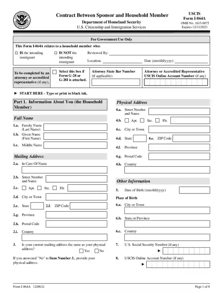 i 864a form pdf Preview on Page 1