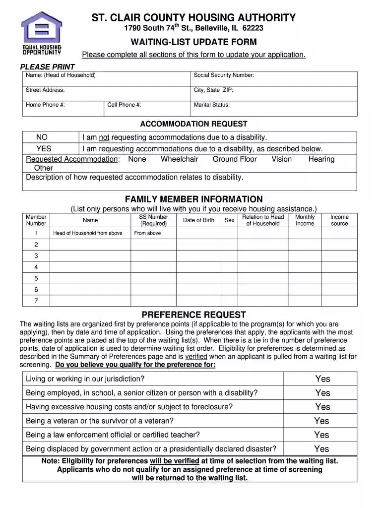 st clair county housing authority Preview on Page 1