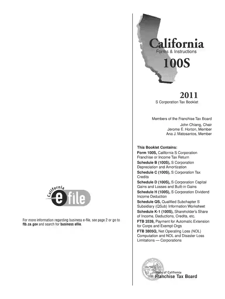 2011 california 100s form Preview on Page 1