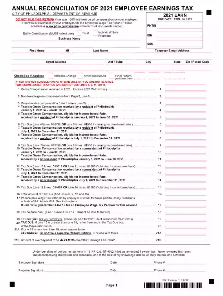 earnings tax philadelphia Preview on Page 1