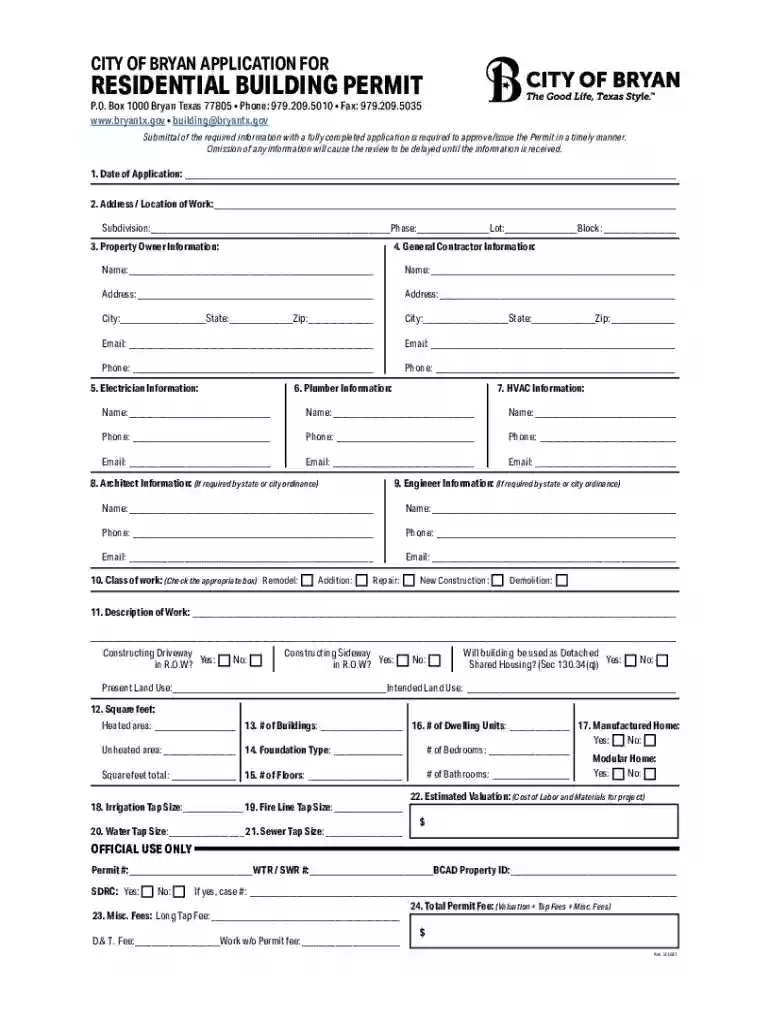 Residential Building Application Preview on Page 1