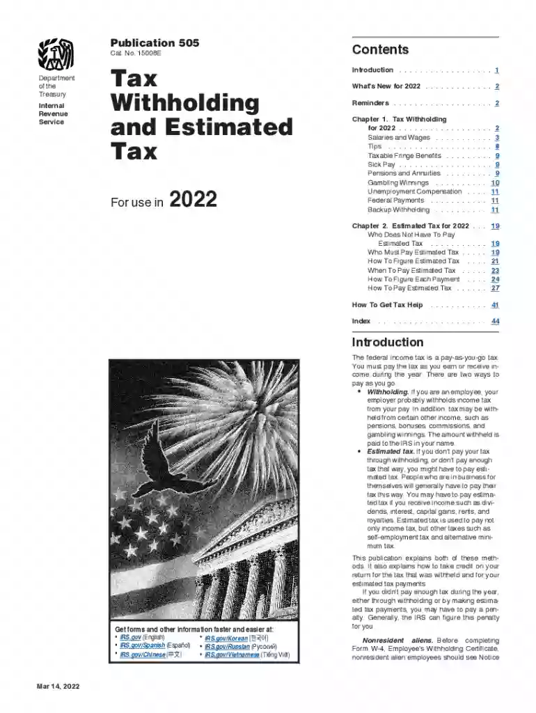 publication 505 Preview on Page 1