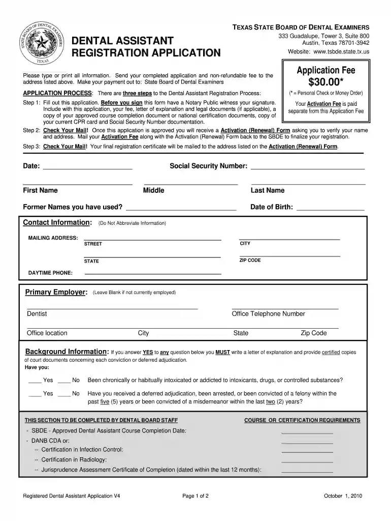 tsbde login Preview on Page 1