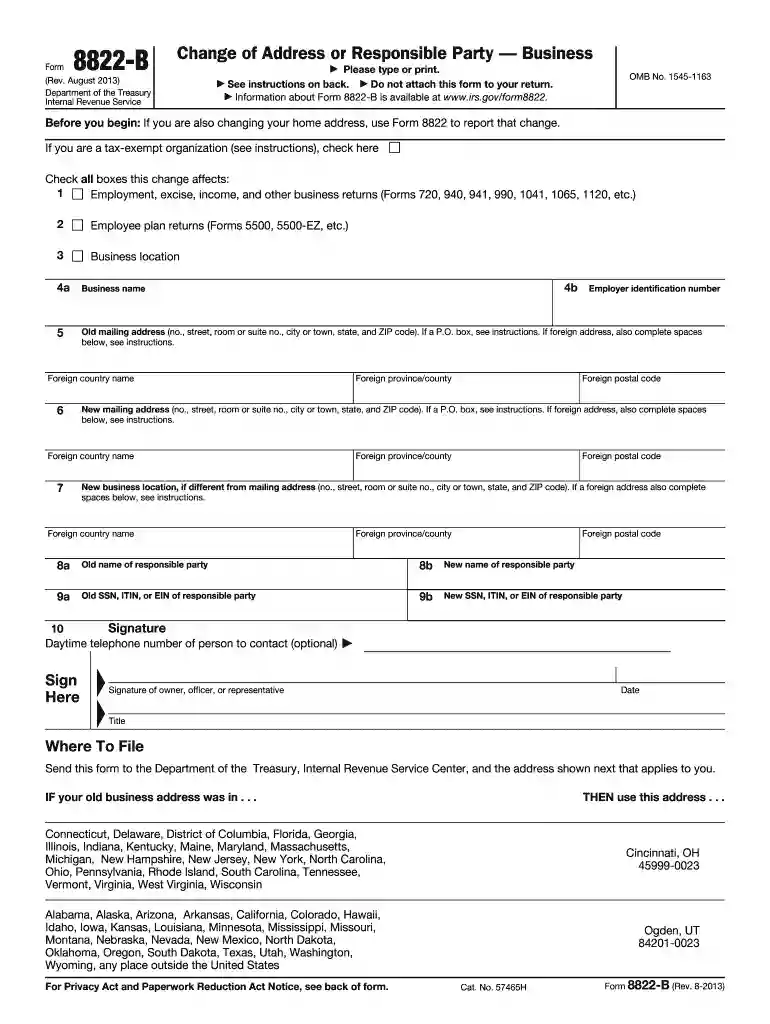 2012 form 8822 Preview on Page 1