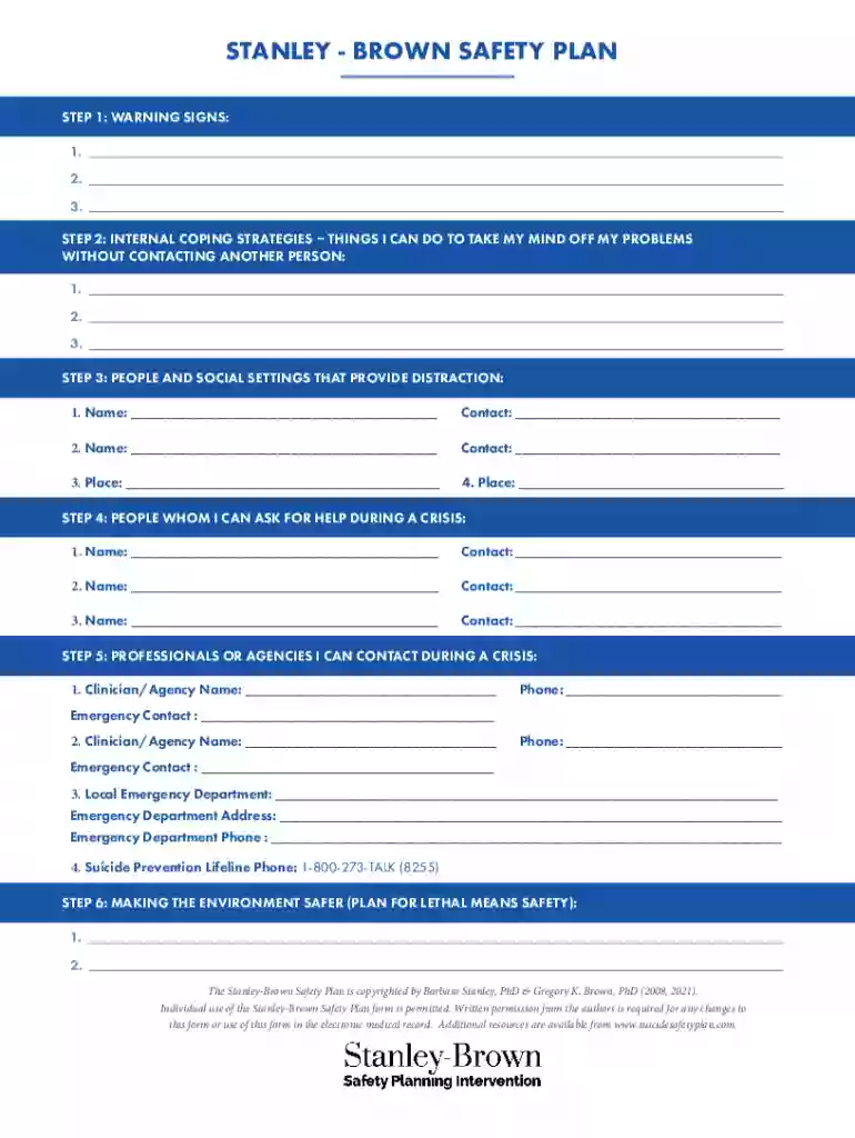 stanley brown safety plan Preview on Page 1