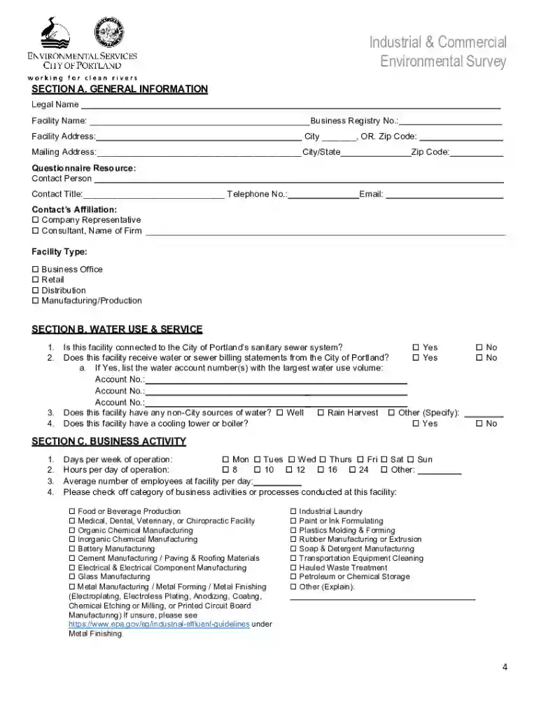 Fillable Online The City of Portland the City is required Preview on Page 1