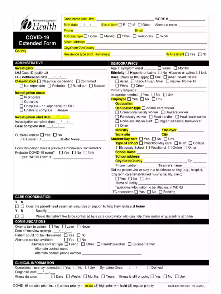Coronavirus Disease 2019 (COVID-19) Reporting and investigation guideline for COVID-19 Preview on Page 1