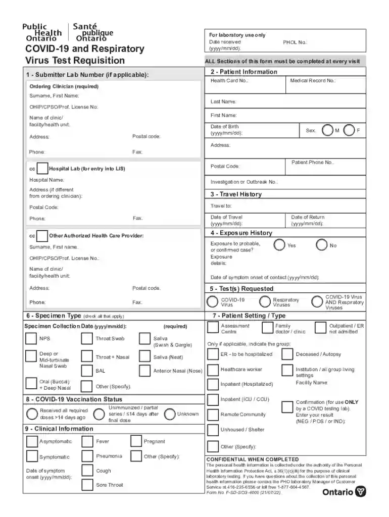 ontario covid 19 test Preview on Page 1