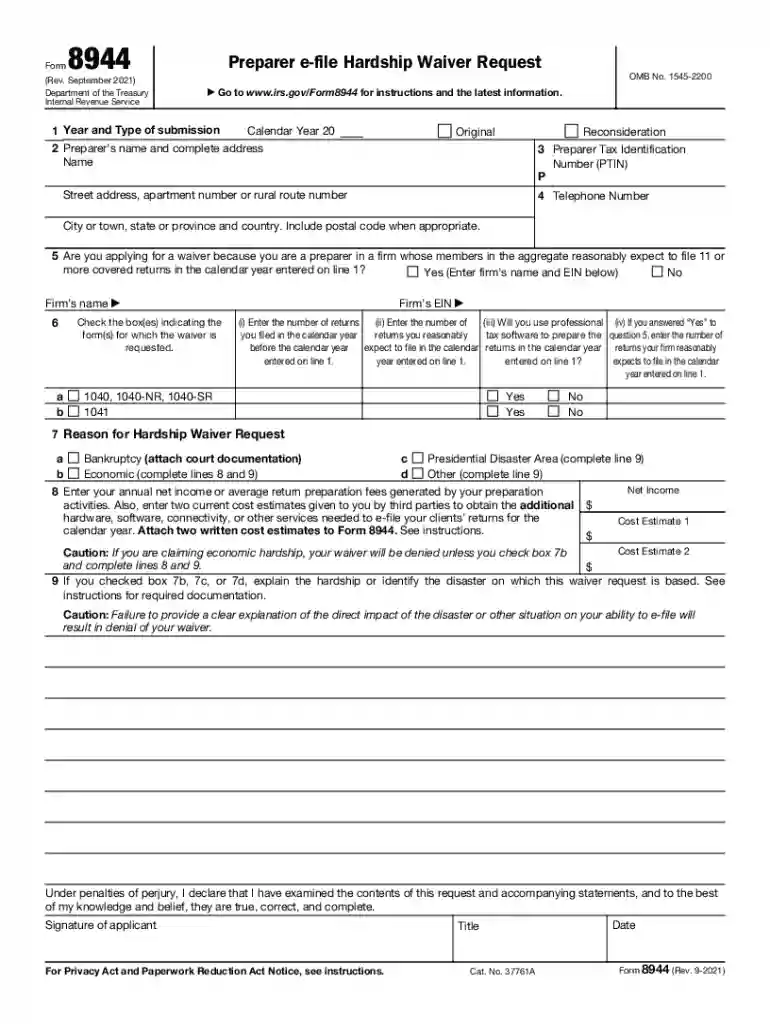 irs hardship form Preview on Page 1