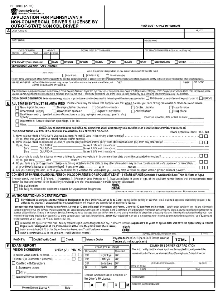 form dl 180r Preview on Page 1