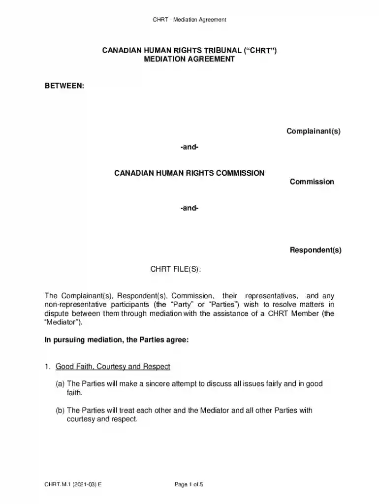 canada human rights tribunal Preview on Page 1