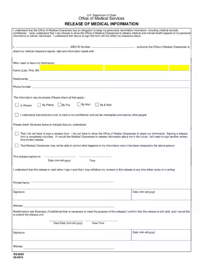 state release medical form Preview on Page 1