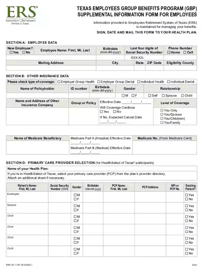 TEXAS EMPLOYEES GROUP BENEFITS PROGRAM (GBP) SUPPLEMENTAL Preview on Page 1