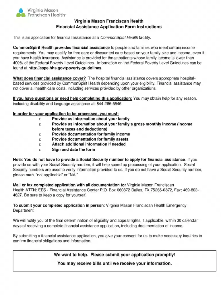 mason financial assistance form Preview on Page 1