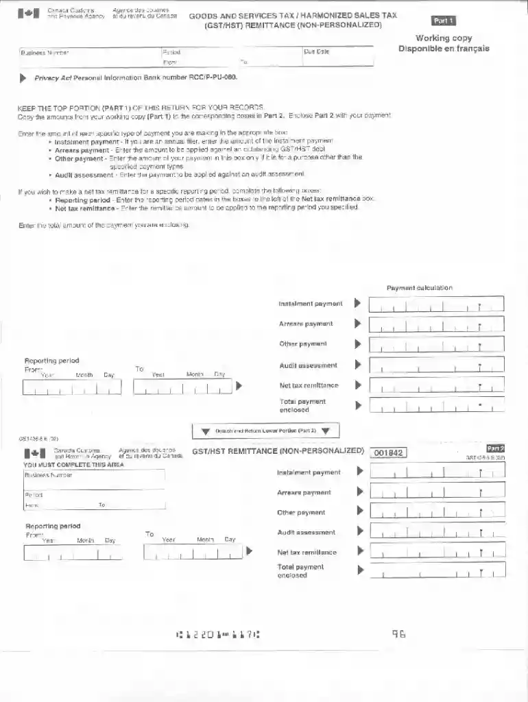canada revenue agency gst Preview on Page 1