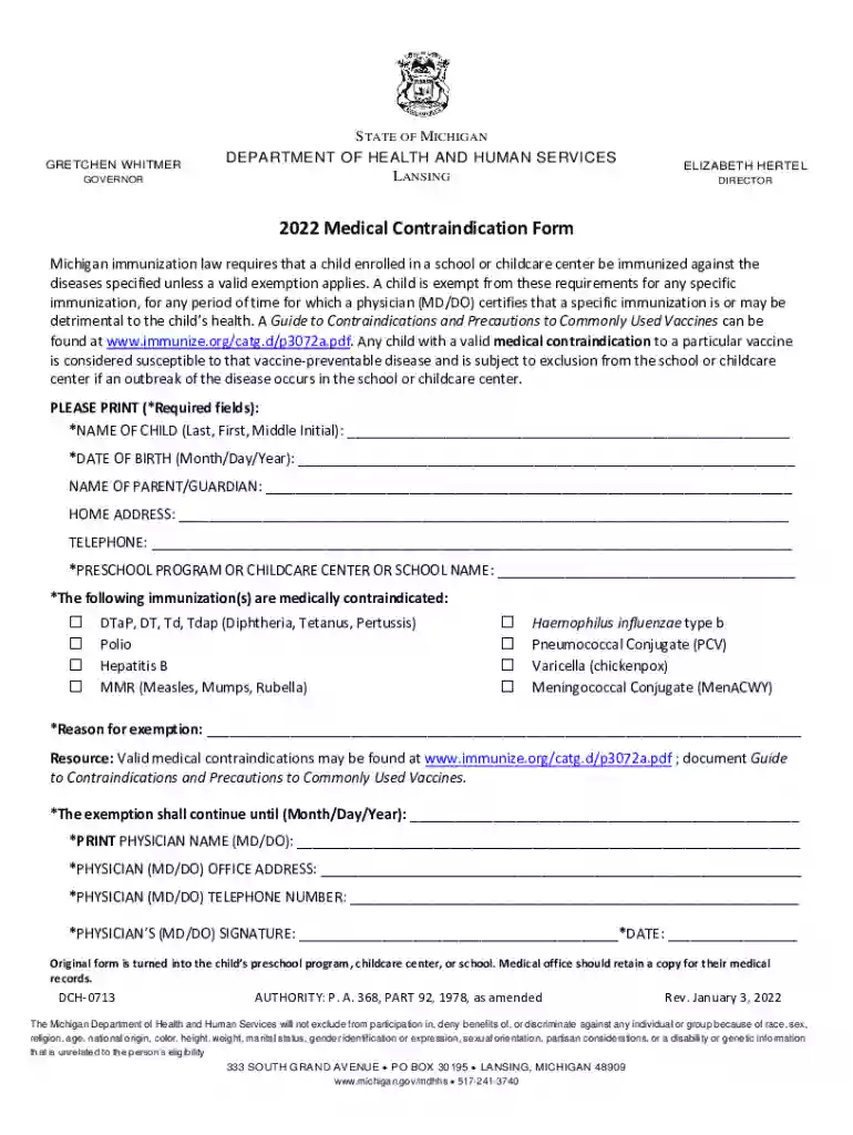 medical contraindication Preview on Page 1