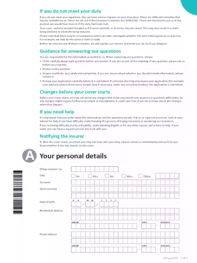 lifePLUS cover - Transfer of cover form lifePLUS cover - Transfer of cover form Preview on Page 1