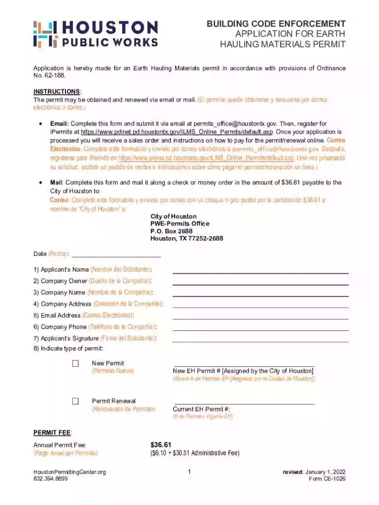earth hauling permit Preview on Page 1