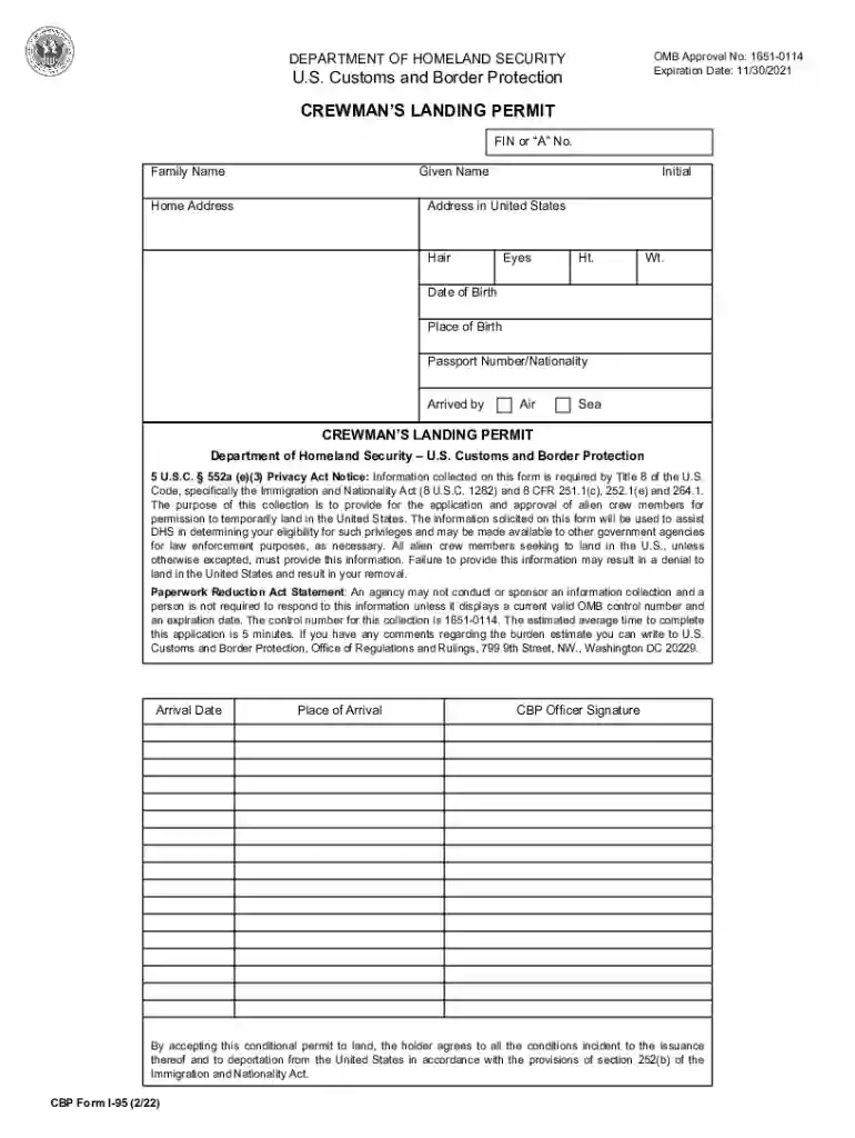 i95 form Preview on Page 1