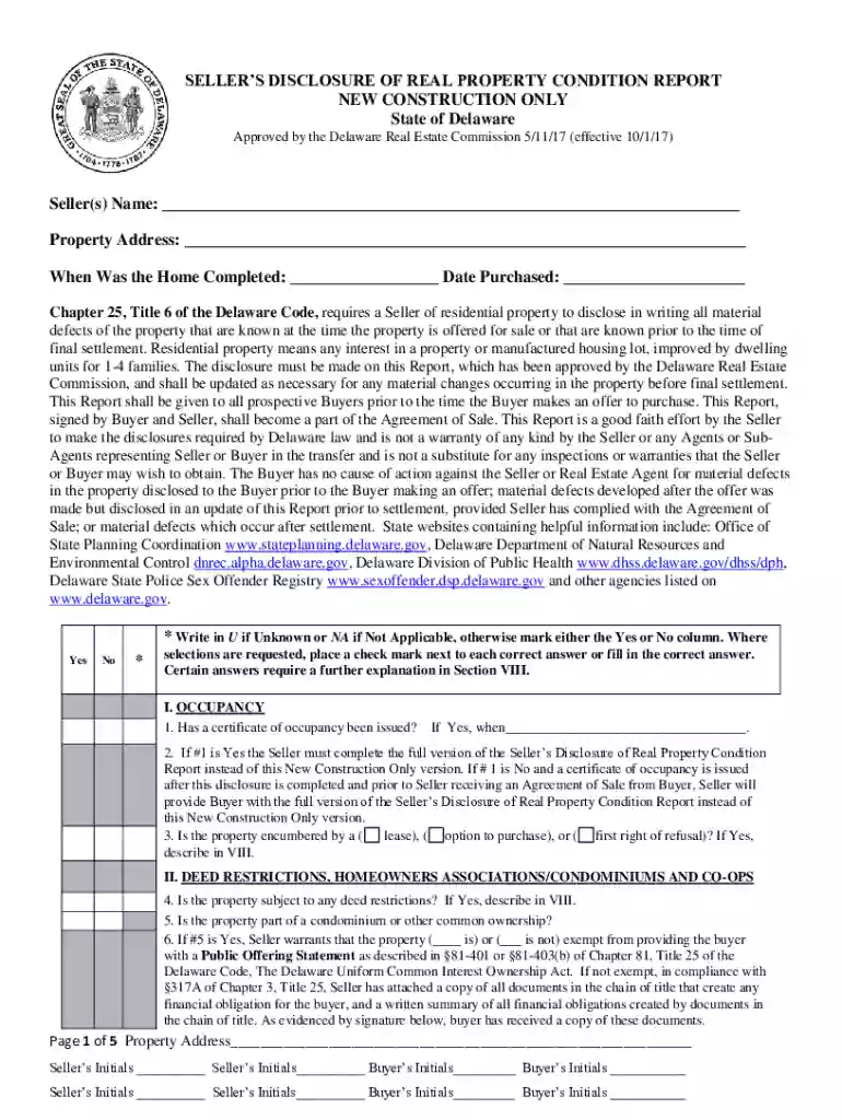 delaware disclosure form Preview on Page 1