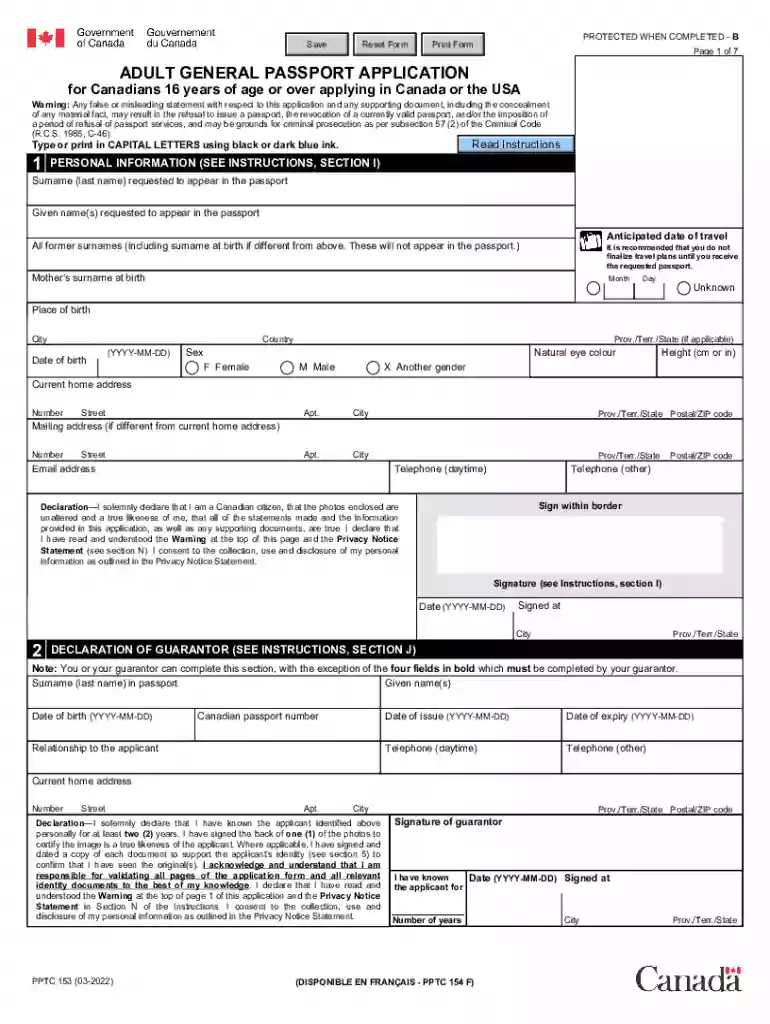 pptc153 form Preview on Page 1