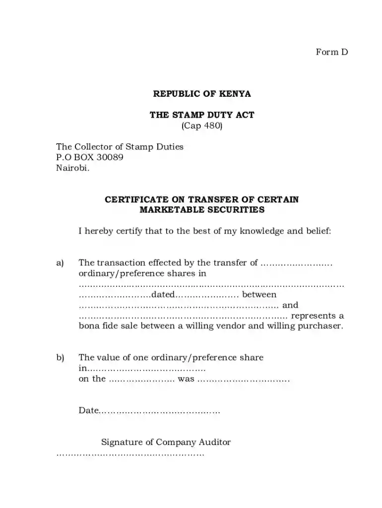 stamp duty transfer securities Preview on Page 1