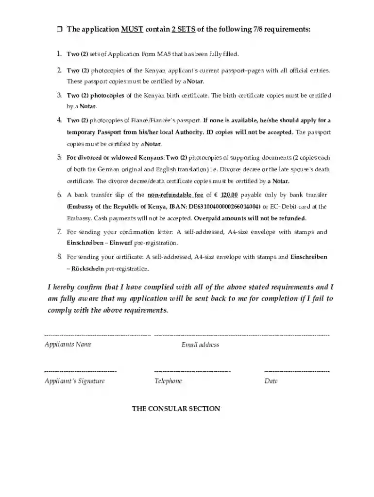 certificate of no impediment to marriage kenya sample Preview on Page 1