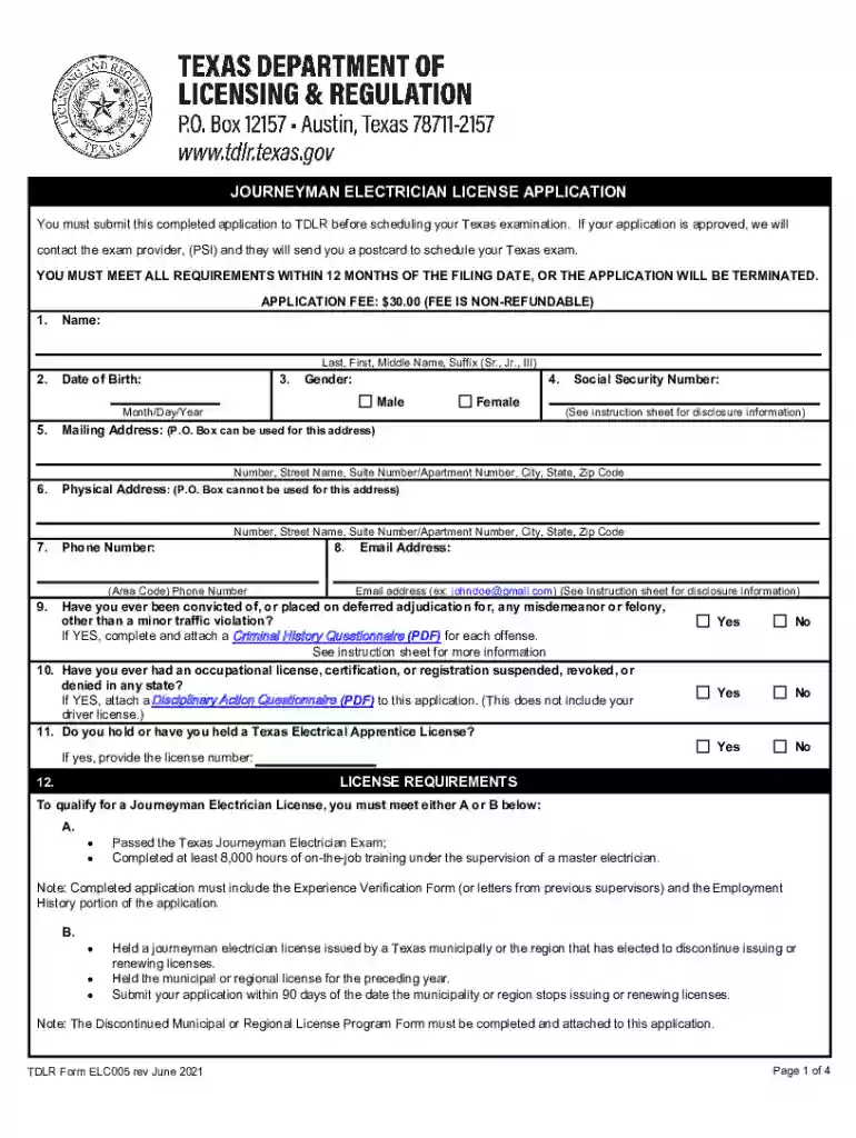tdlr apprentice electrician license renewal Preview on Page 1