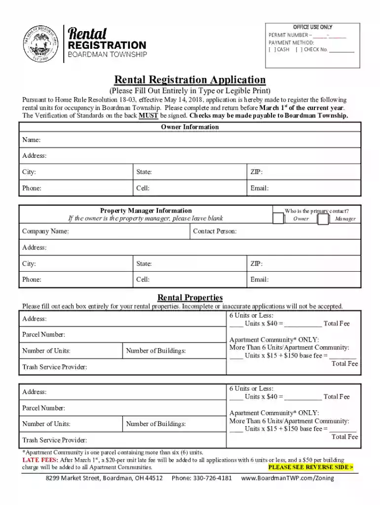 oh rental registration application Preview on Page 1