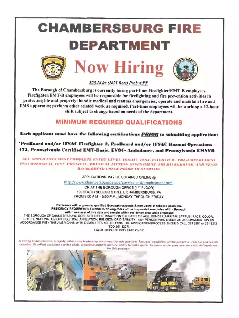 CFD Part Time Application Packet 2 22 21 Preview on Page 1