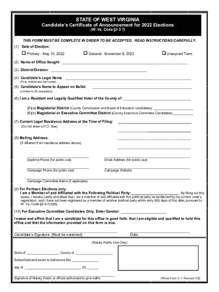 Offices on the May 10, 2022 Primary Election Ballot Preview on Page 1