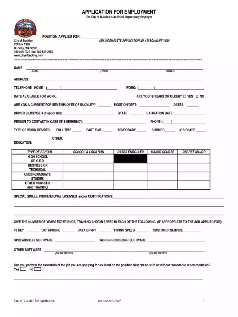 Police Department - Buckley, WA Preview on Page 1