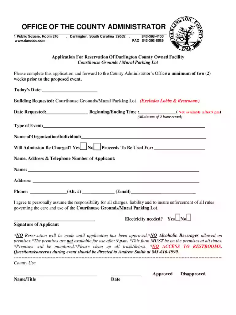 OFFICE OF THE COUNTY ADMINISTRATOR - Darlington County Preview on Page 1