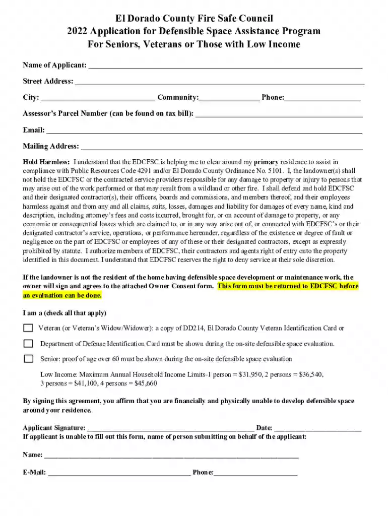 El Dorado County Fire Safe CouncilDefensible Space Preview on Page 1