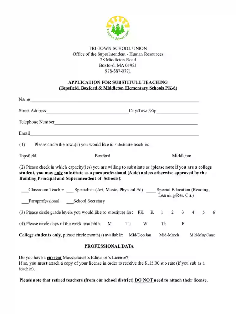 Substitute Application Preview on Page 1