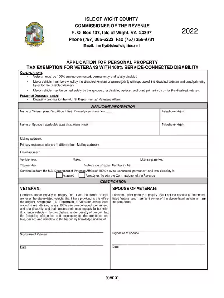 Complaints for Commissioner of Revenue in Isle Of Wight Preview on Page 1