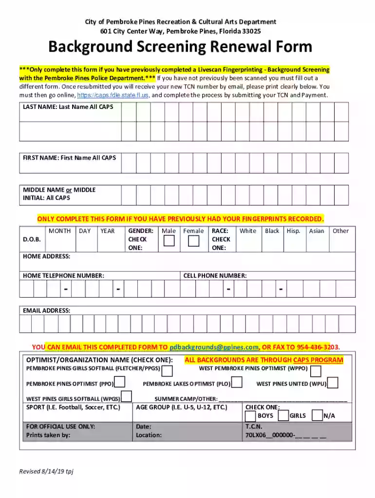 Background Screening Renewal Form - cloudfront Preview on Page 1