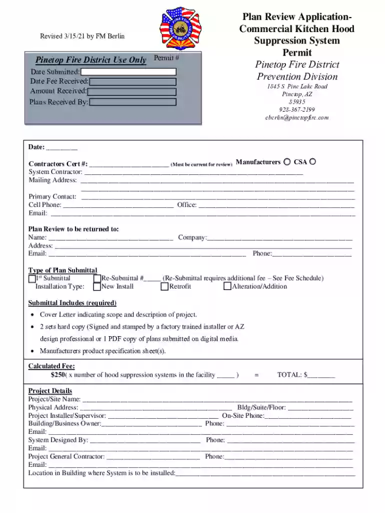 Plan Review Application- Commercial Kitchen Hood Revised 3 Preview on Page 1