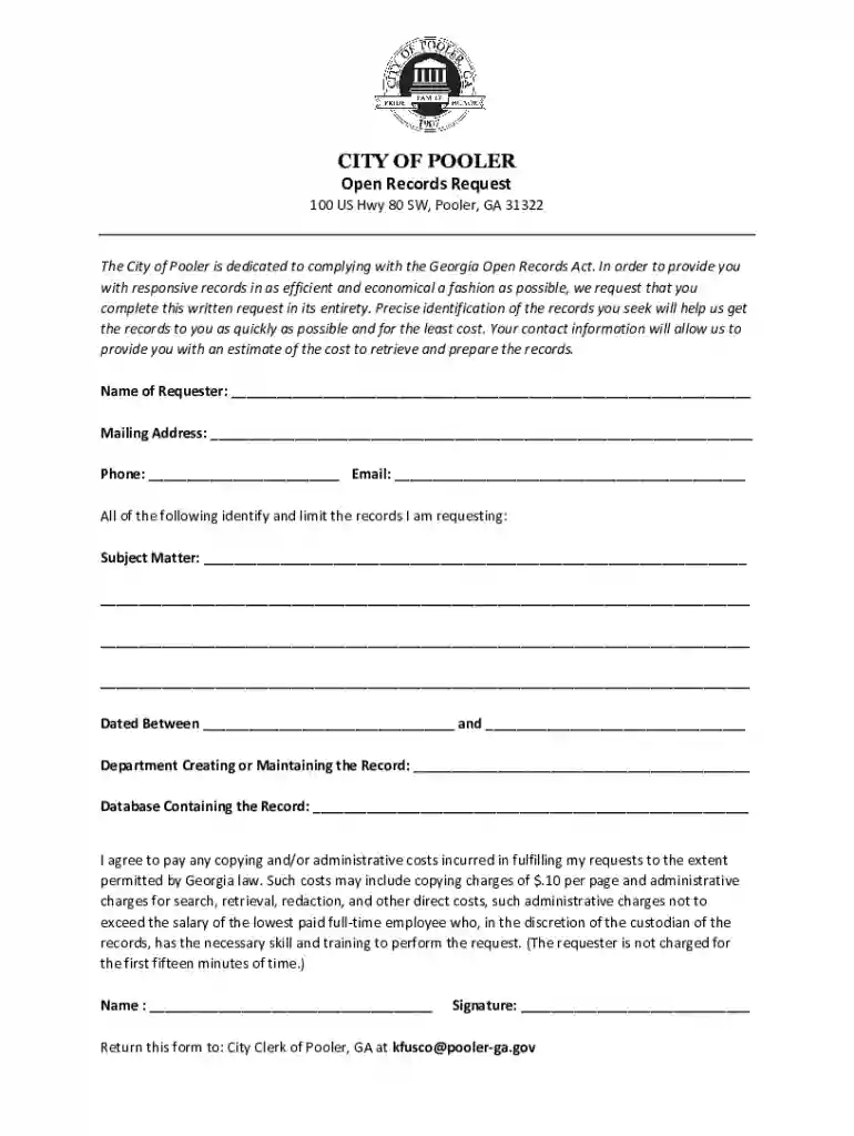 georgia police open records request Preview on Page 1