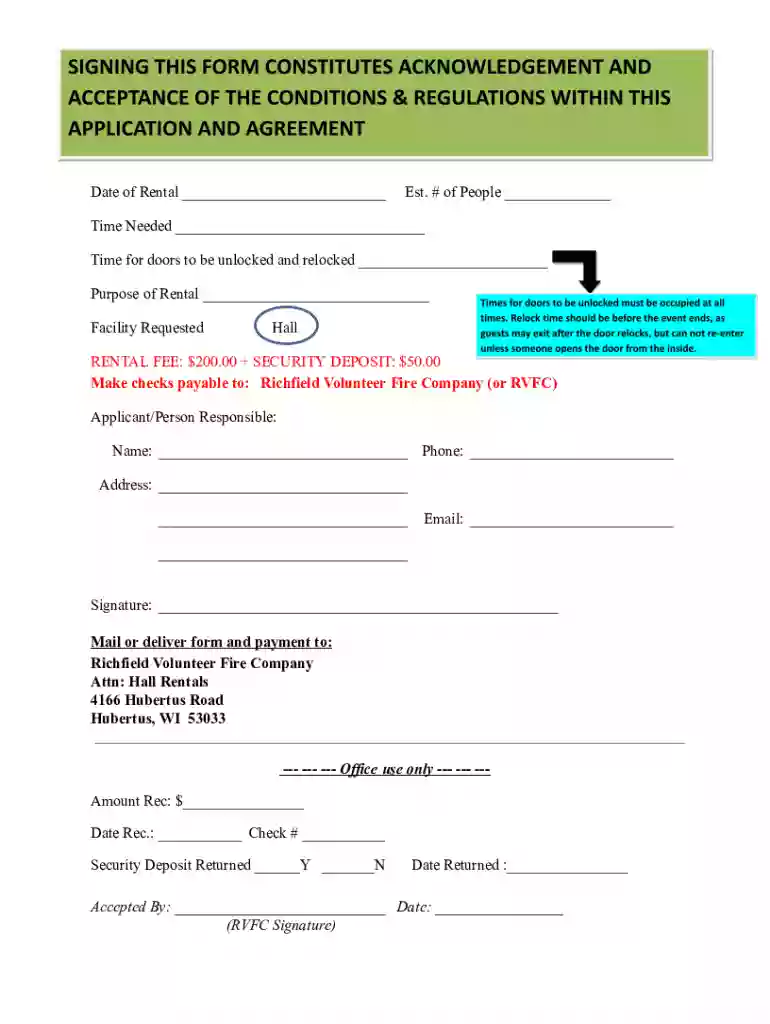 Richfield Volunteer Fire Company - Hubertus, United States Preview on Page 1