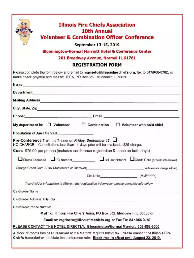 Fillable Online Illinois Fire Chiefs Associa on Fax Email Preview on Page 1