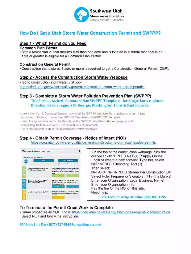 Step 2 - Access the Construction Storm Water Webpage Step Preview on Page 1