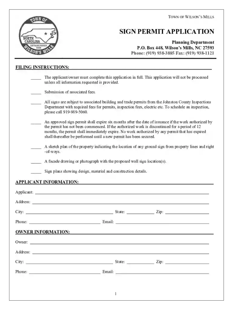 Forms PermitsTown of Wilson Preview on Page 1