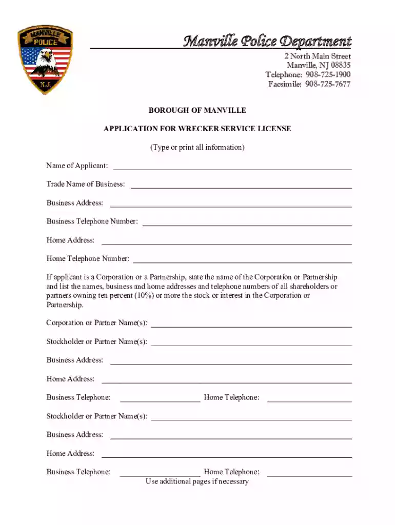 Contact UsManville NJ Police Department Preview on Page 1