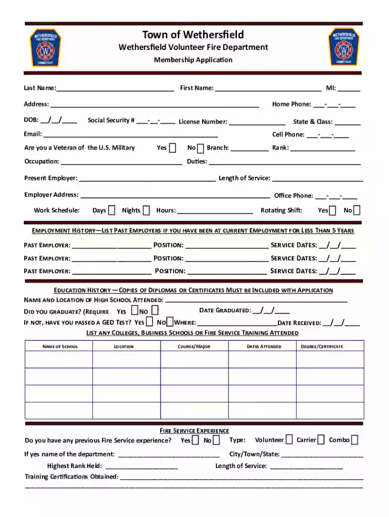 Town of Wethersfield - Wethersfield Volunteer Fire Department Preview on Page 1