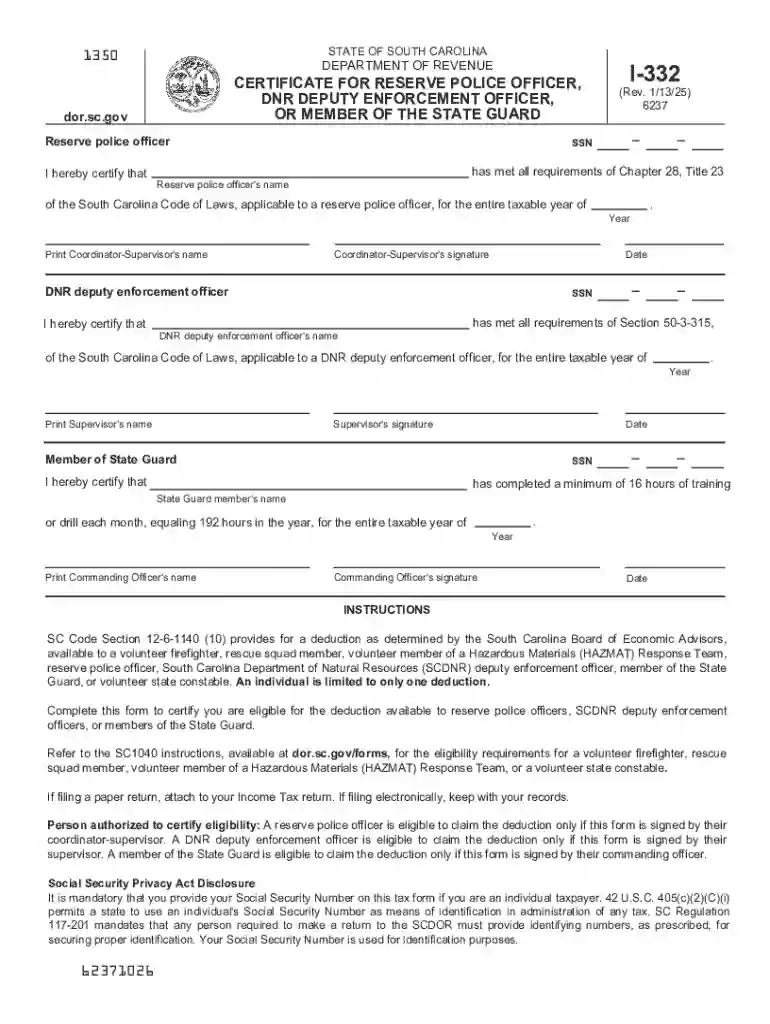 CERTIFICATE FOR RESERVE POLICE OFFICER, DNR DEPUTY Preview on Page 1