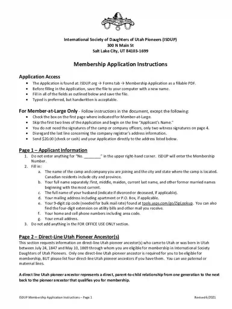 isdup membership instructions Preview on Page 1