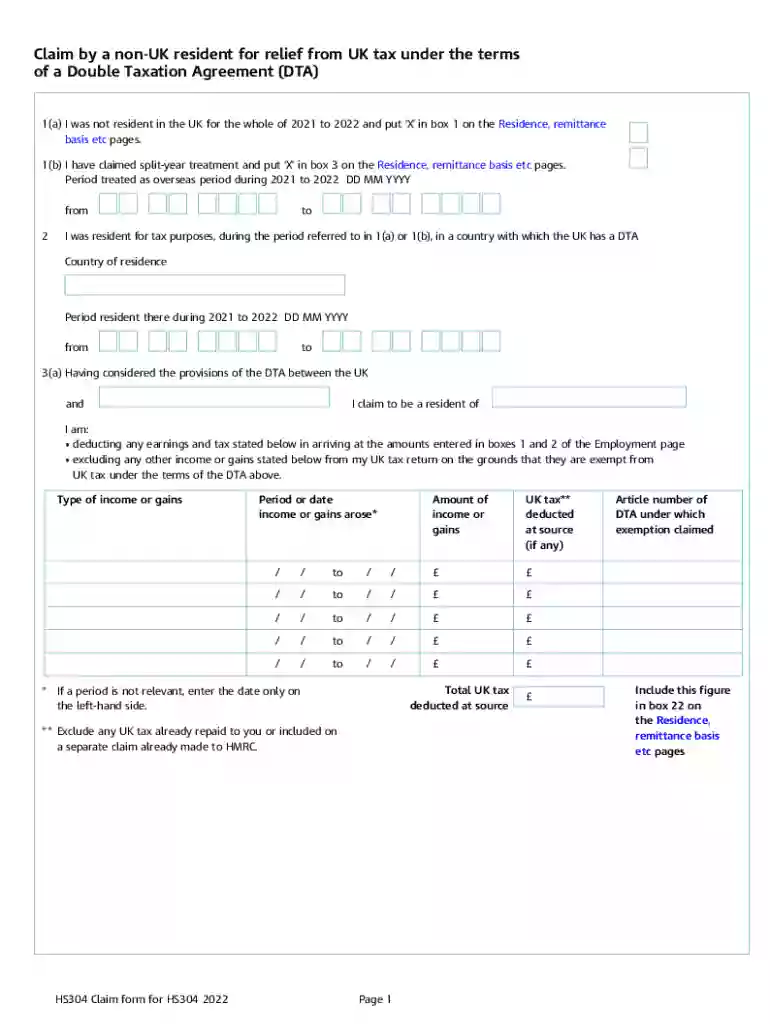 Non-residents - Relief Under Double Taxation Agreements Preview on Page 1